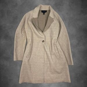 Beige Academia Long Winter Coat by Bernardo Overcoat Minimalist Women's Small